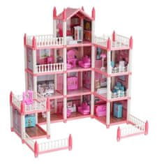 JOJOY® Velika kućica za lutke s LED rasvjetom, namještajem i 11 soba za djevojčice | VILLADREAM