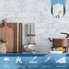 HOME & MARKER® Samoljepljive 3D pločice za zid, dekorativne peel & stick pločice set 10 kom | INSTATILE, stone