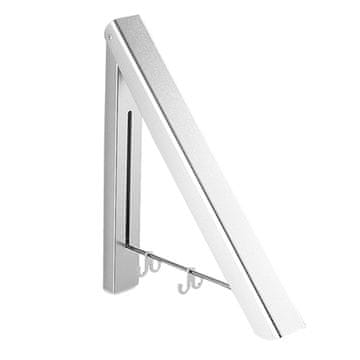 HOME & MARKER® Zidna sklopiva vješalica za odjeću, preklopna šipka za sušenje, aluminijska nosivost do 35 kg | FOLDONA Srebrna