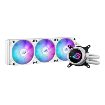 ASUS ROG Strix LC III 360 ARGB White Edition vodeno hlađenje CPU-a, tri 120 mm ROG ARGB ventilatora, Aura Sync, bijela