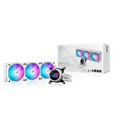 ASUS ROG Strix LC III 360 ARGB White Edition vodeno hlađenje CPU-a, tri 120 mm ROG ARGB ventilatora, Aura Sync, bijela