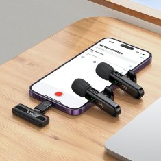 Hoco L20A bežični mikrofon Lightning / USB-C, crni