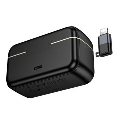 Hoco L22 bežični mikrofon 2u1 Lightning / USB-C, crni
