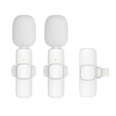 MG K1 Wind bežični lavalier mikrofon Lightning 2ks, bijeli