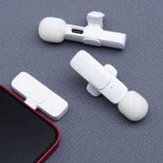 MG K1 bežični lavalier mikrofon Lightning 2ks, bijeli