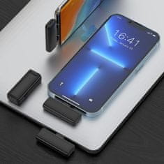 MG S11 bežični lavalier mikrofon USB-C + kućište za punjenje, crni