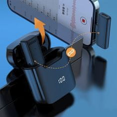 MG S11 bežični lavalier mikrofon USB-C + kućište za punjenje, crni