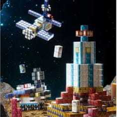 JOJOY® Magnetski set za gradnju 106 kom, STEM edukativne 3D kocke za djecu 3+ | MAGSET, svemir
