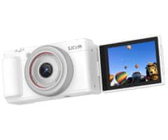 SJCAM ZV200 digitalni fotoaparat, 5K Ultra HD+, 80MP, 16x digitalni ZOOM, AUTOMATSKI fokus, 9 UNAPRIJED POSTAVLJENIH načina rada, +pribor, bijela