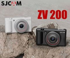 SJCAM ZV200 digitalni fotoaparat, 5K Ultra HD+, 80MP, 16x digitalni ZOOM, AUTOMATSKI fokus, 9 UNAPRIJED POSTAVLJENIH načina rada, +pribor, bijela