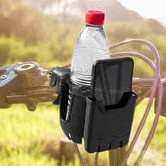 SOLFIT® Držač za čaše i telefon za bicikl, univerzalni 360° rotirajući držač za upravljač bez alata | BIKECUP