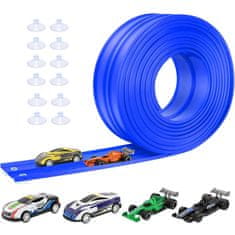 JOJOY® Staza za autiće s 4 autića, dječja utrkivačka staza 5 m, automobilska trkaća pista | BLUETURBO