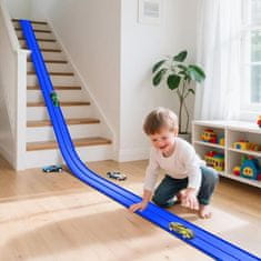 JOJOY® Staza za autiće s 4 autića, dječja utrkivačka staza 5 m, automobilska trkaća pista | BLUETURBO