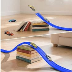 JOJOY® Staza za autiće s 4 autića, dječja utrkivačka staza 5 m, automobilska trkaća pista | BLUETURBO