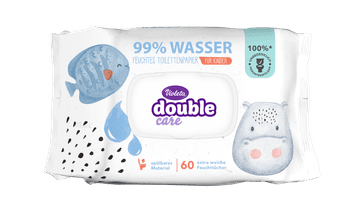 Violeta Violeta Water Care vlažni toaletni papir sadrže 99% vode pročišćene procesom reverzne osmoze. U pakiranju je 16 pakiranja, ukupno 960 maramica.