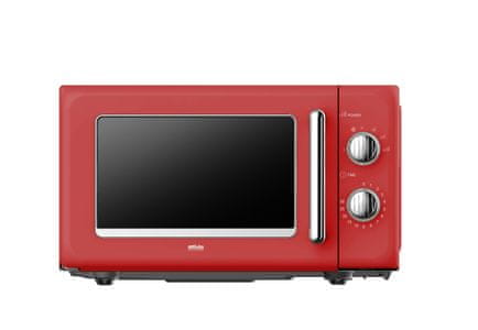 MW-R 25.3 mikrovalovna pečica, retro, rdeča (430033) 