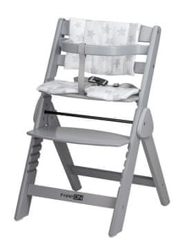 Freeon Finny Fold dječja stolica za hranjenje, sklopiva, siva