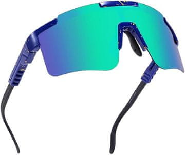 Nikcorp Sportske sunčane naočale za biciklizam s UV400 zaštitom, velike polikarbonatne leće, lagani okvir, žuto-narančaste