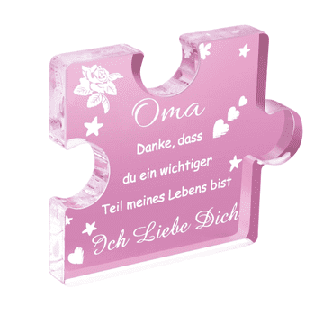 Nikcorp Gravirana akrilna statua za baku, personalizirani poklon s natpisom, ukrasna pločica za Dan baka, rođendan, Božić, 8,5x7cm