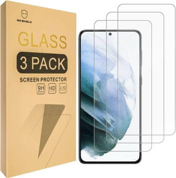 Nikcorp Zaštitno kaljeno staklo 3 komada za Samsung Galaxy S21 Plus 5G, 9H tvrdoća, oleofobni premaz protiv otisaka, 6,7 inča