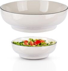Nikcorp Keramička zdjela za juhu i salatu, 250 ml, otporna na toplinu, periva u perilici posuđa, bijela, 23x7,1 cm