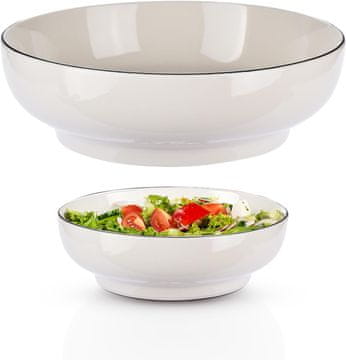 Nikcorp Keramička zdjela za juhu i salatu, 250 ml, otporna na toplinu, periva u perilici posuđa, bijela, 23x7,1 cm