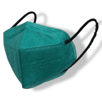 Nikcorp Zaštitna maska FFP2 3D, 30 kom, 5-slojna filtracija s CE certifikatom, podesiva kopča za nos, pojedinačno pakiranje, zelena