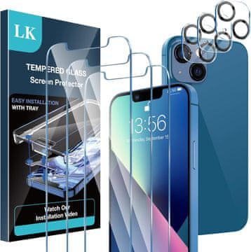 Nikcorp Kaljeno staklo za iPhone 13 Pro Max 3 komada i zaštita za kameru, 9H tvrdoća, HD prozirnost, oleofobni premaz