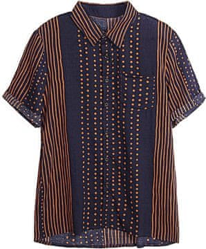 Nikcorp Muška havajska košulja kratkih rukava, prozračna pamučna, za ljeto i plažu, Regular Fit kroj, tamnoplava, Veličina S