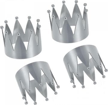 Nikcorp Prstenovi za salvete set 4 kom, elegantni držači za dekoraciju stola, metalni ukras za vjenčanja i svečanosti, srebrni