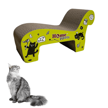 Nikcorp Grebalica za mačke kartonska, ležaljka za oštrenje kandži i odmor, s mačjom metvicom, oblik fotelje, 47x19x25 cm