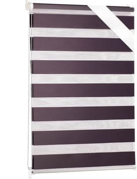 Nikcorp Duo rolo zavjesa za dan i noć, podesiva kontrola svjetla i privatnosti, montaža bez bušenja, poliester, ljubičasta 75x195 cm