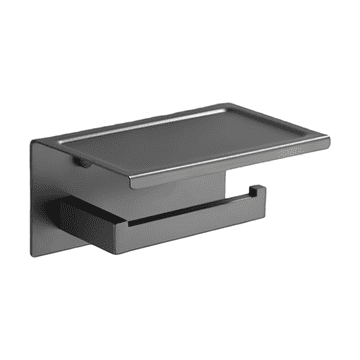 Nikcorp Držač za toaletni papir s policom, zidni stalak za kupaonicu, nehrđajući čelik, otporan na koroziju, sivi mat