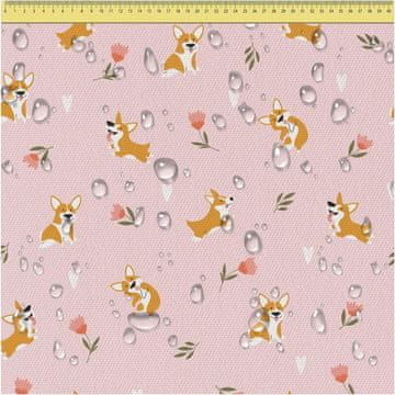 Nikcorp Vodootporna tkanina za tapeciranje Oxford 600D, otporna na UV zračenje i trganje, za jastuke i vrtni namještaj, motiv psi, 160x200 cm