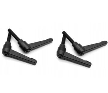 Nikcorp Set steznih poluga M8 4 kom, podesiva ručka s gumbom, aluminijska legura za strojeve i opremu, crna 20 mm