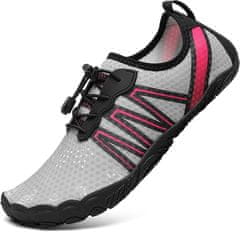 Nikcorp Cipele za vodu unisex, protuklizne za plažu i plivanje, prozračne mrežaste, lagane i udobne, sive, veličina 44