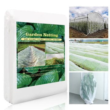 Nikcorp Zaštitna mreža za biljke protiv insekata i ptica, 2,5x3m, gusta vrtna mreža za voće i povrće, prozračna, bijela