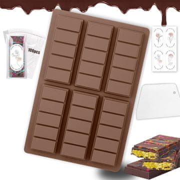 Nikcorp Silikonski kalup za Dubai čokoladu, set s priborom, neprianjajuća površina, za pećnicu i zamrzivač, bez BPA