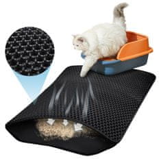Nikcorp Podloga za mačji WC, dvoslojna, vodootporna, protuklizna, hvata pijesak, EVA pjena, 60x45 cm, crna