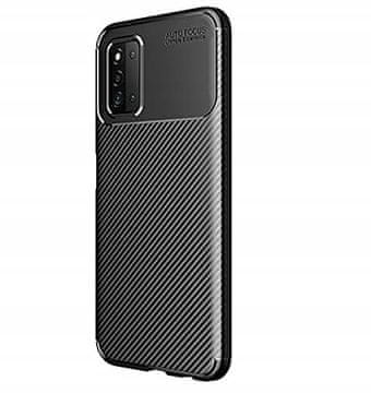 Nikcorp Zaštitna maska za Samsung Galaxy F52 5G, otporna na udarce, pojačani rubovi, protuklizna tekstura, TPU i PC, crna