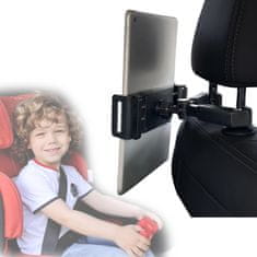 Nikcorp Auto držač za tablet za stražnje sjedalo, rotacija 360°, podesivi nosač za naslon za glavu, za uređaje 6.5-10.9 inča