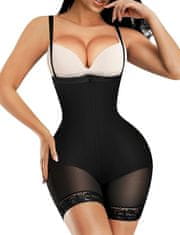 Nikcorp Ženske stezne hlače za oblikovanje tijela s prslukom, trostruka kontrola trbuha, visoki struk, odvojive naramenice, crna XXL