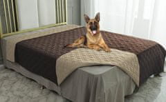 Nikcorp Podloga za pse vodootporna dvostrana 75x175 cm, periva u perilici, zaštitna prostirka za kauč, smeđa/bež