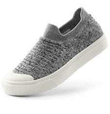 Nikcorp Dječje tenisice za dječake i djevojčice, prozračne i perive u perilici, sportske cipele za školu, siva boja, veličina 37 EU