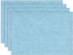 Nikcorp Podmetači za stol set 4 komada, perivi u perilici, zaštita od mrlja i topline, za blagovaonicu i terasu, svijetloplavi 30x45 cm