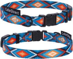 Nikcorp Ogrlica za pse, najlonska, podesiva, s brzom kopčom, za svakodnevne šetnje i plivanje, šarena, 35,6-45,7 cm