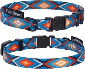 Nikcorp Ogrlica za pse, najlonska, podesiva, s brzom kopčom, za svakodnevne šetnje i plivanje, šarena, 35,6-45,7 cm