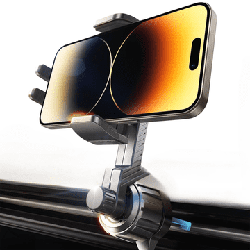 Nikcorp Univerzalni auto držač za mobitel za ventilaciju, rotacija 360°, za telefone 4-7 inča, stabilan nosač za navigaciju, crni