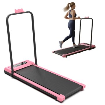 Nikcorp Električna traka za trčanje sklopiva za ispod kreveta, 1-12 km/h, nosivost 120 kg, s daljinskim upravljačem, roza