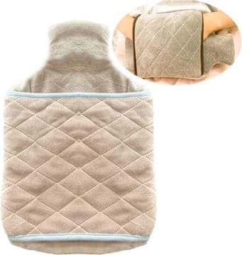 Nikcorp Navlaka za termofor 2L, mekana i pahuljasta, baršunasta zaštita od opeklina, periva presvlaka za grijanje, smeđa